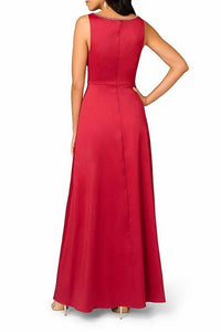 Aidan Mattox - Women's Straight Hemline Mikado Column Dress