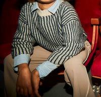 Mayoral - Boys Microstripe Crew Neck Sweater