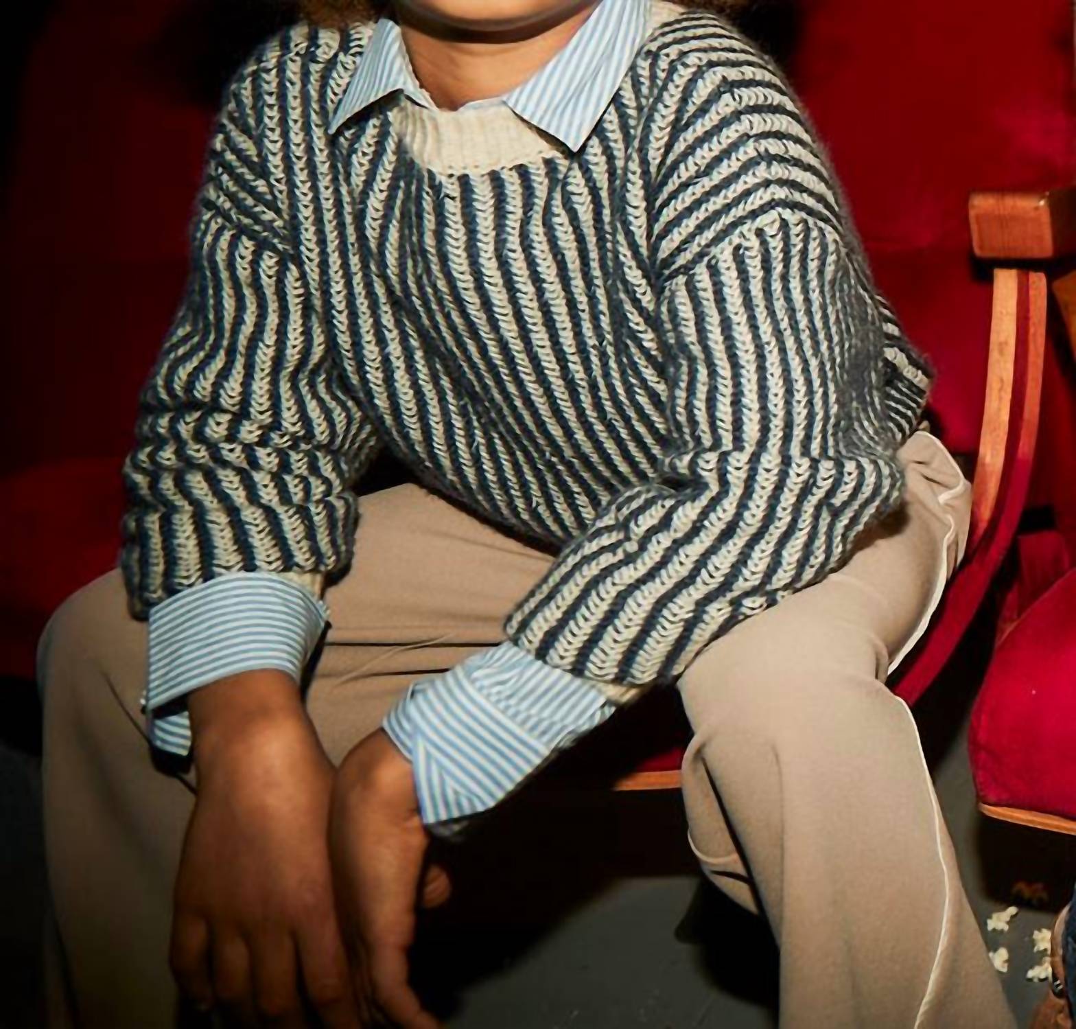 Mayoral - Boys Microstripe Crew Neck Sweater
