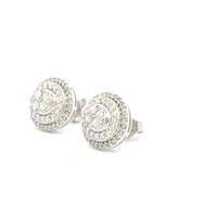 Aamiaa - 0.65 Carat Natural Diamond Double Halo Cluster Stud Earrings