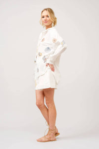 Blue B - Seaside Shell Embroidered Shorts