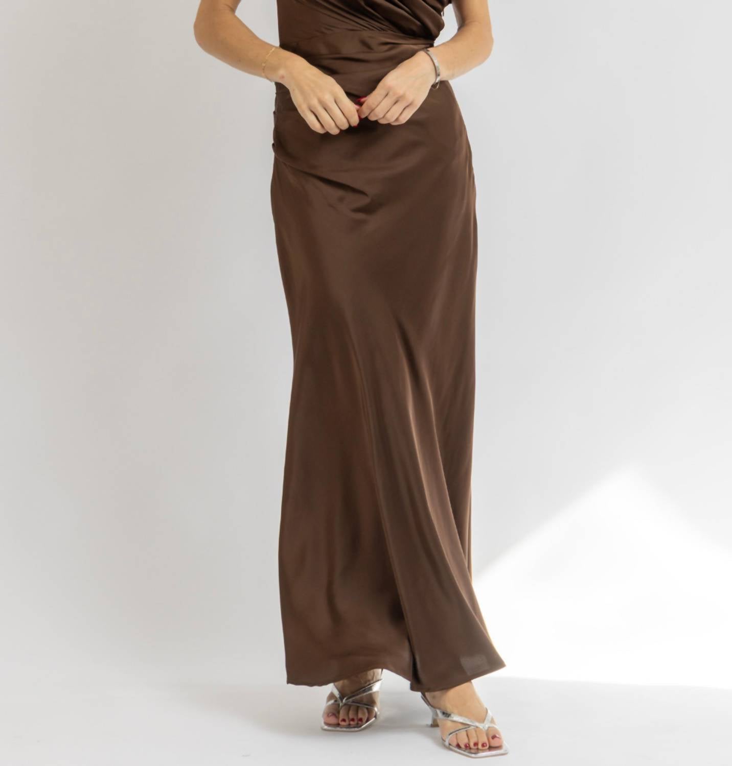 Mable - Raven One Shoulder Maxi Dress