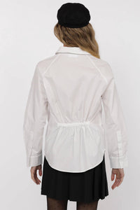 SAGE THE LABEL DAZED POPLIN SHIRT in white - women's shirt - alternate view