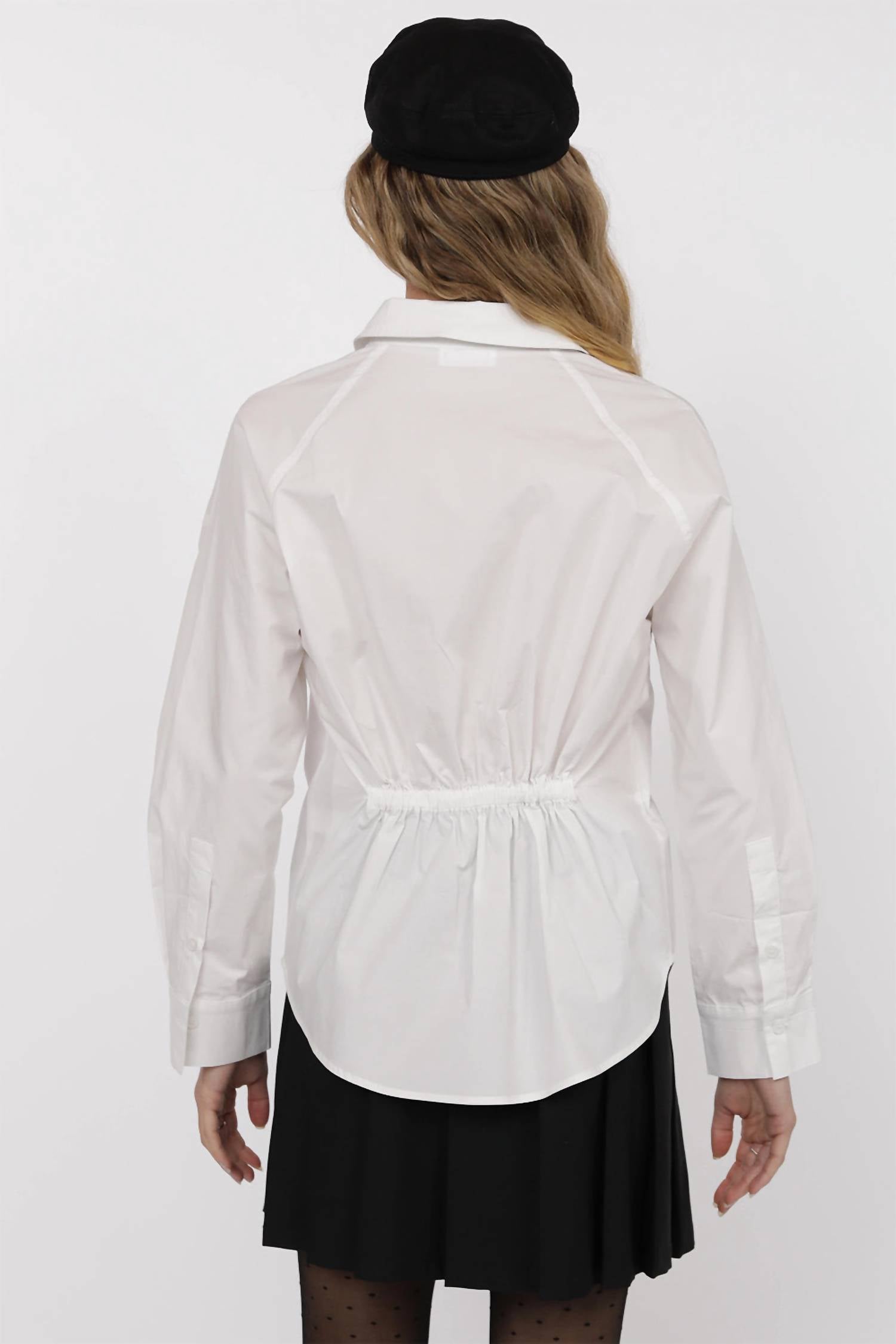 SAGE THE LABEL DAZED POPLIN SHIRT in white - women's shirt - alternate view