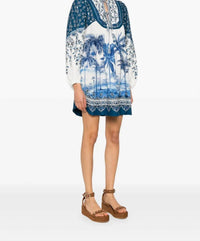 Farm Rio - Palm Tree Beach Mini Dress