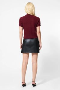 French Connection - Women's Short Sleeve Mock Neck Sweater