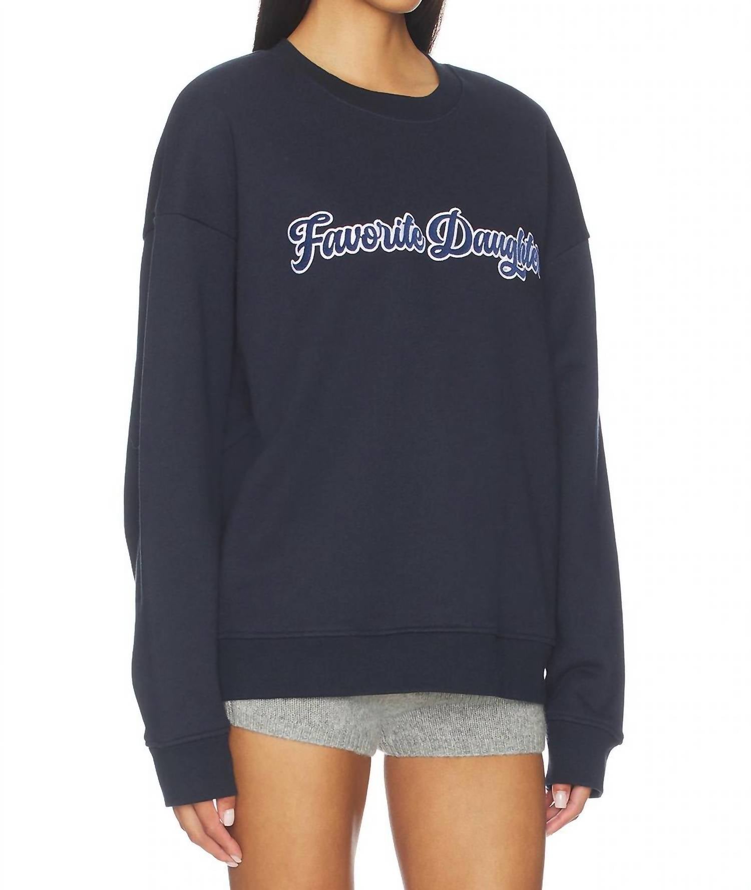 Favorite Daughter - Varsity Embroidered Sweatshirt