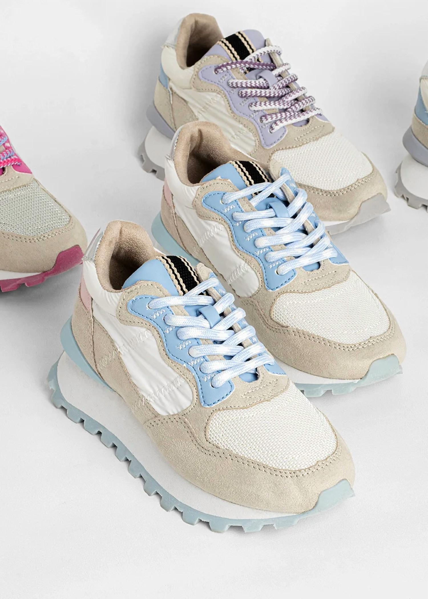 SHU SHOP Girl's Phoebe Mini Sneakers in blue - kids' sneaker - detail view