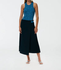 Tibi - Printed Combed Cotton Ribbed Sweater Tank