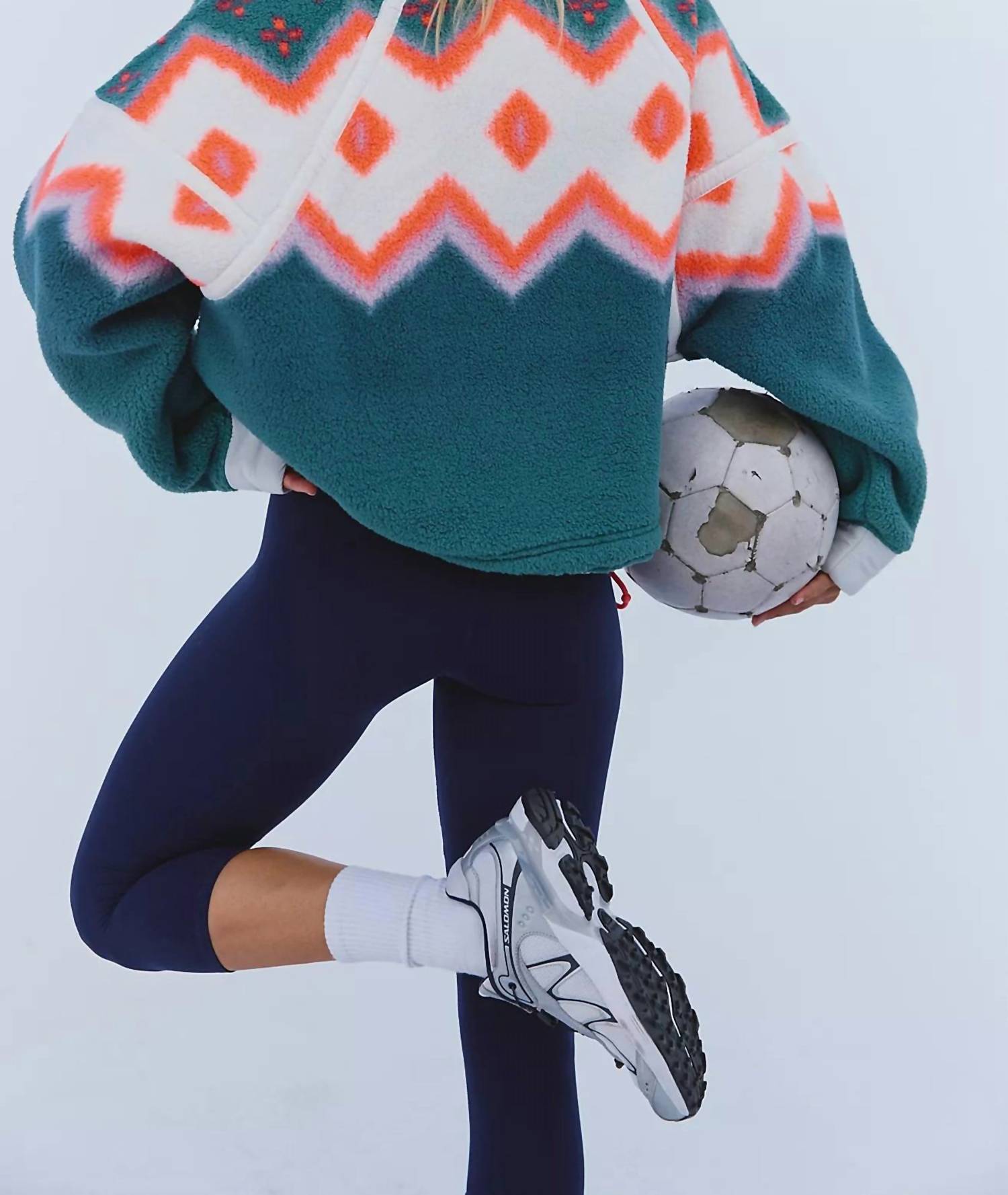 Free People - Mountain High Printed 1/2 Zip Fleece Pullover