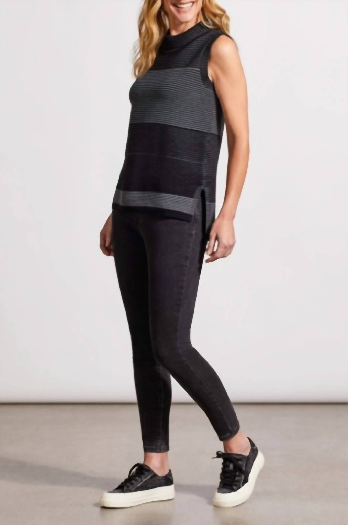 Tribal - Sleeveless Cowlneck Sweater