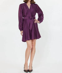 Current Air - Ruffled Collar Split Neck Dress