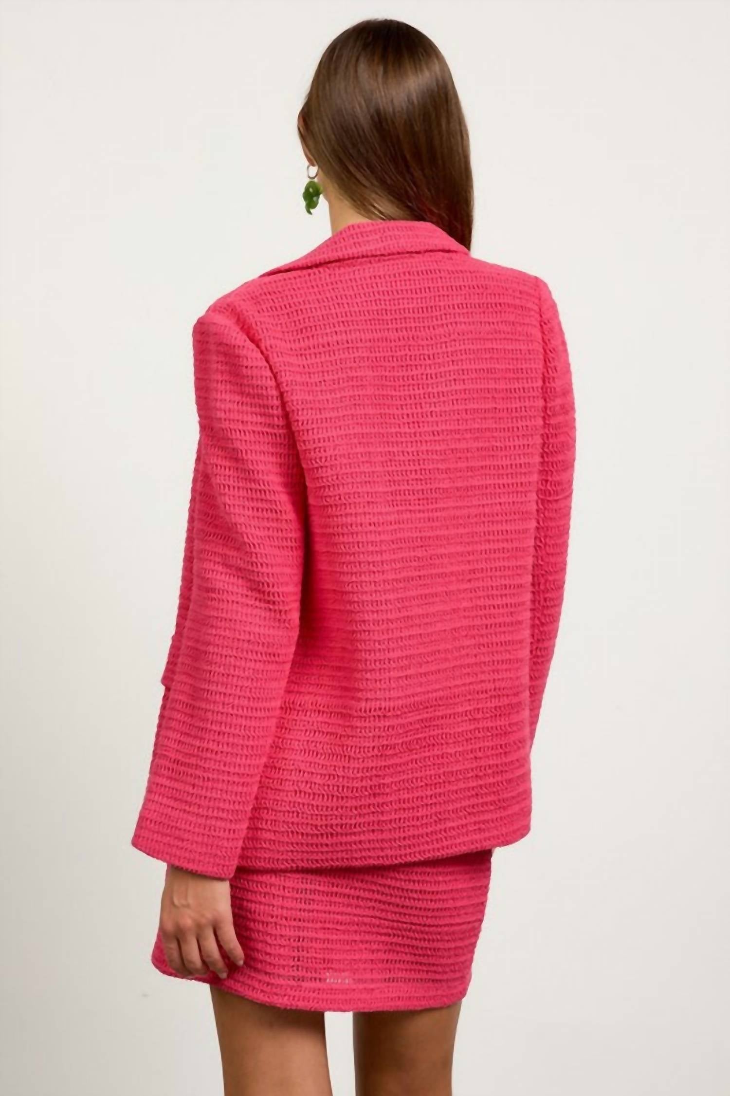 Skies Are Blue - Long Sleeve Crochet Blazer