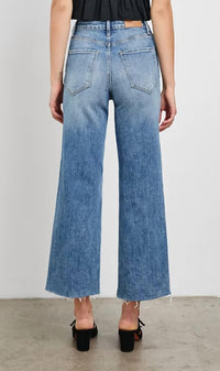 Rails Women's Getty Wide Leg Crop Jeans in tradewind - women's jeans - detail view