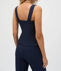 Joseph Ribkoff - Zip Front Luxe Twill Bustier Top