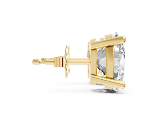 Aamiaa - Women's Oval Shape 4 Prong Push Back Studs