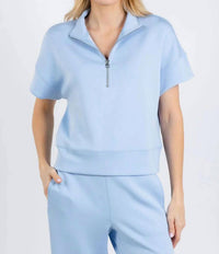 Elliott Lauren - Comfort Zone Quarter Zip Top