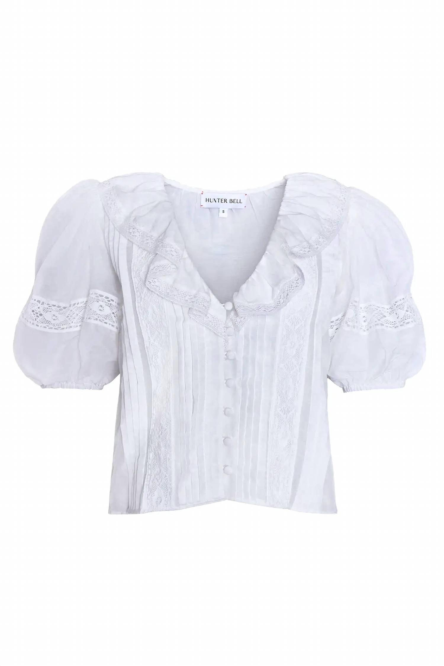 Hunter Bell - Mare Ruffled V Neck Top