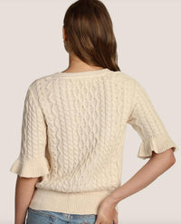 Dylan - Ruffle Sleeve Crew Top