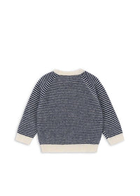 Konges Sløjd Kids' Berle Knit Sweater in blue butter - kids' sweater - detail view