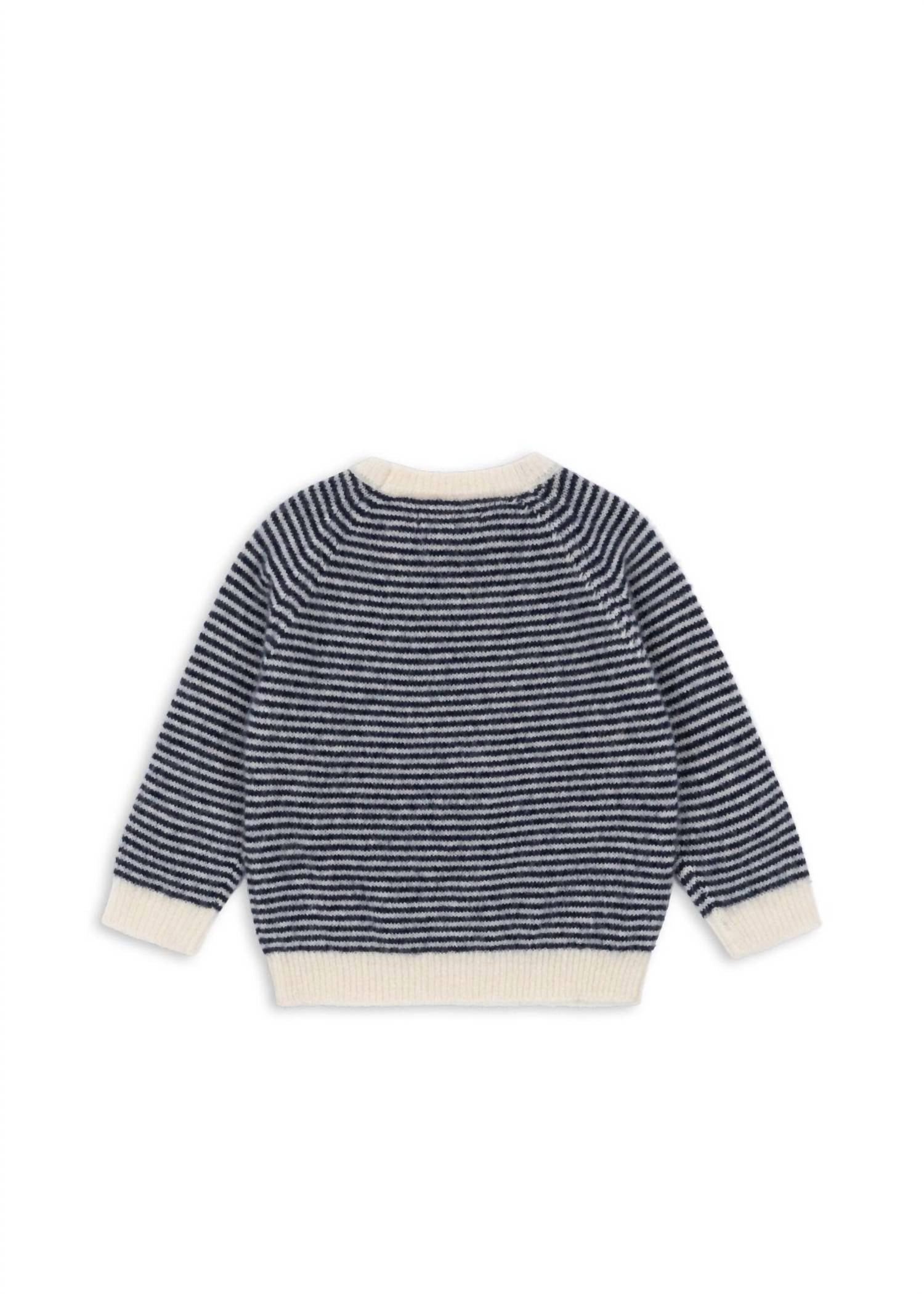 Konges Sløjd Kids' Berle Knit Sweater in blue butter - kids' sweater - detail view