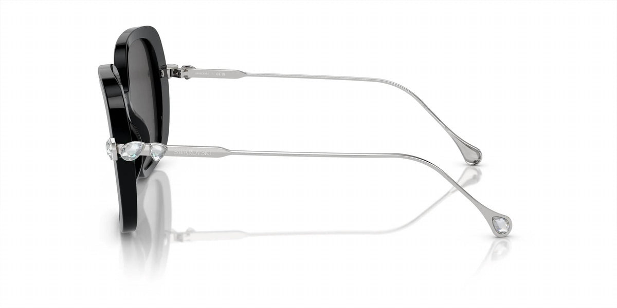 Swarovski - Women's Round Metallic Frame Sunglasses