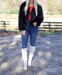 Hyfve - Lewis Cropped Fur Jacket