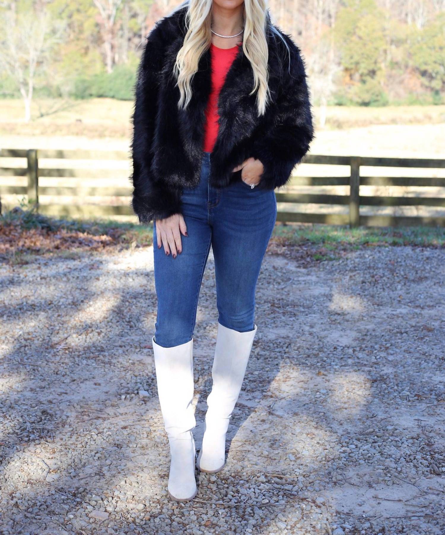 Hyfve - Lewis Cropped Fur Jacket