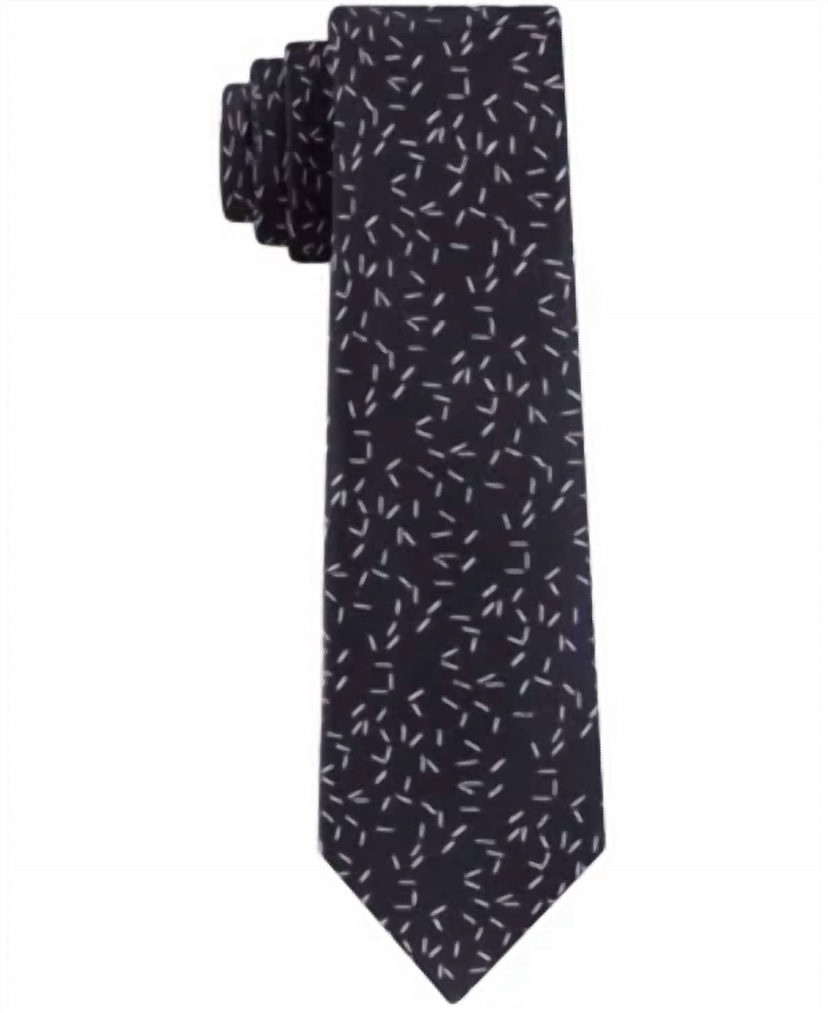 Calvin Klein - Men's Scattered Dashes Skinny Neck Tie