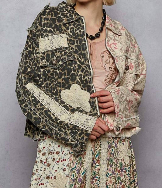 Pol - Zipper Jacket With Crochet Accents