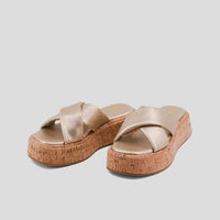SHU SHOP Women's Lydia Sandal in gold - women's sandal - alternate view