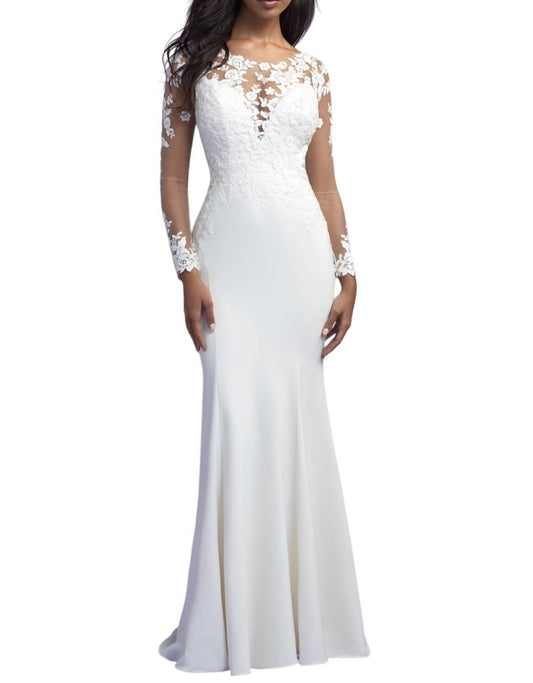 Allure Bridals - Intricate Lace Appliqué Wedding Gown