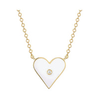 House Of India - Women's Enameled Heart Necklace