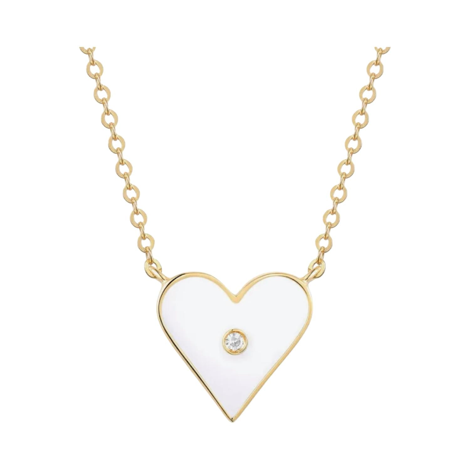 House Of India - Women's Enameled Heart Necklace