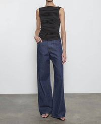 Enza Costa - FLUID JERSEY SLEEVELESS DRAPED BOATNECK TOP
