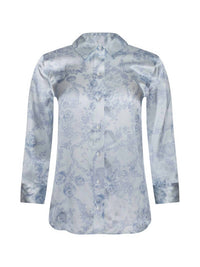 L'Agence Dani Blouse in ivory pale mist blue lace print - women's blouse - view 6