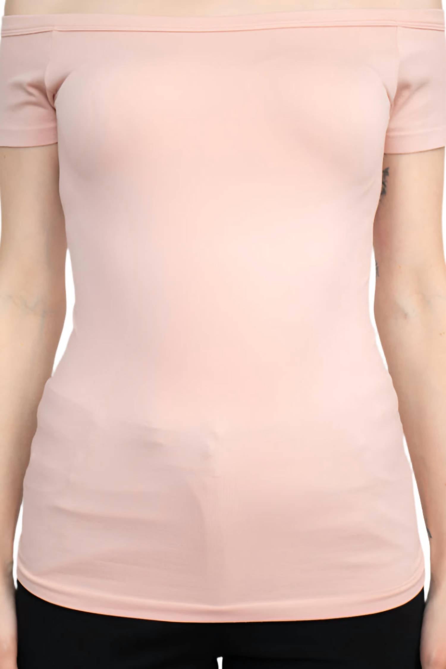 Alberto Makali - Off The Shoulder Solid Spandex Top