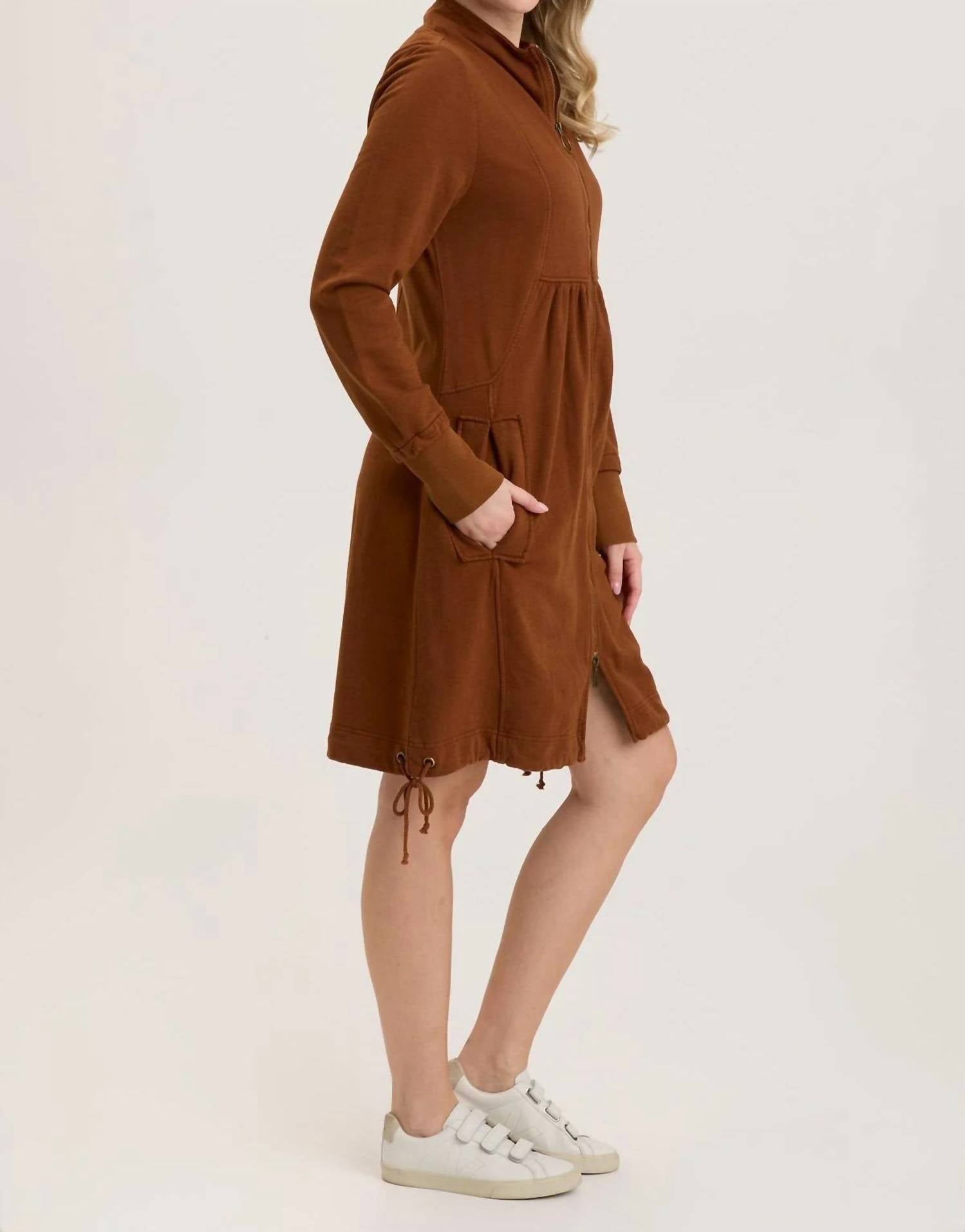 Xcvi - Fleece Funnel-neck Longcoat
