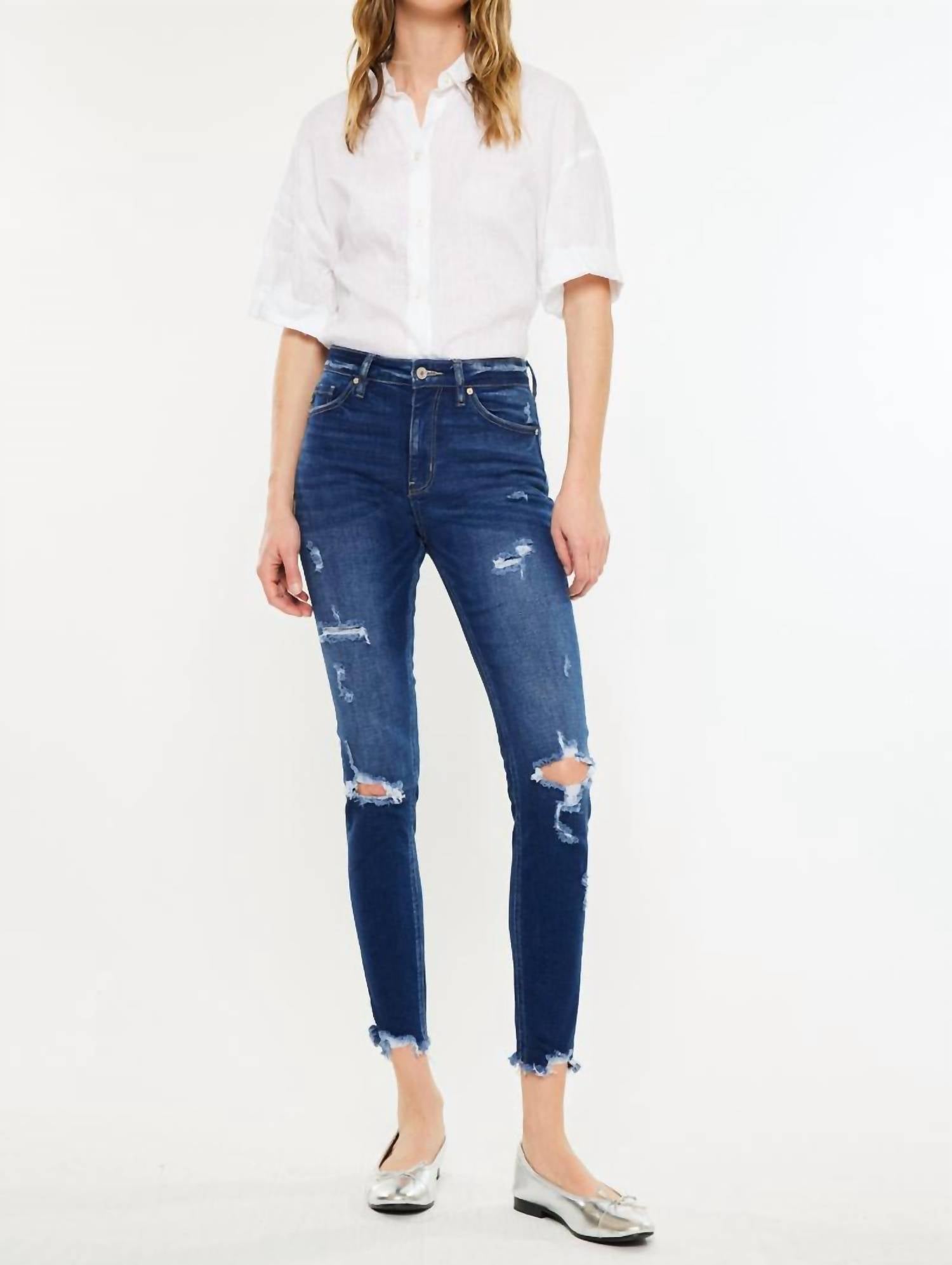 Kancan - Samantha High Rise Ankle Skinny Jeans