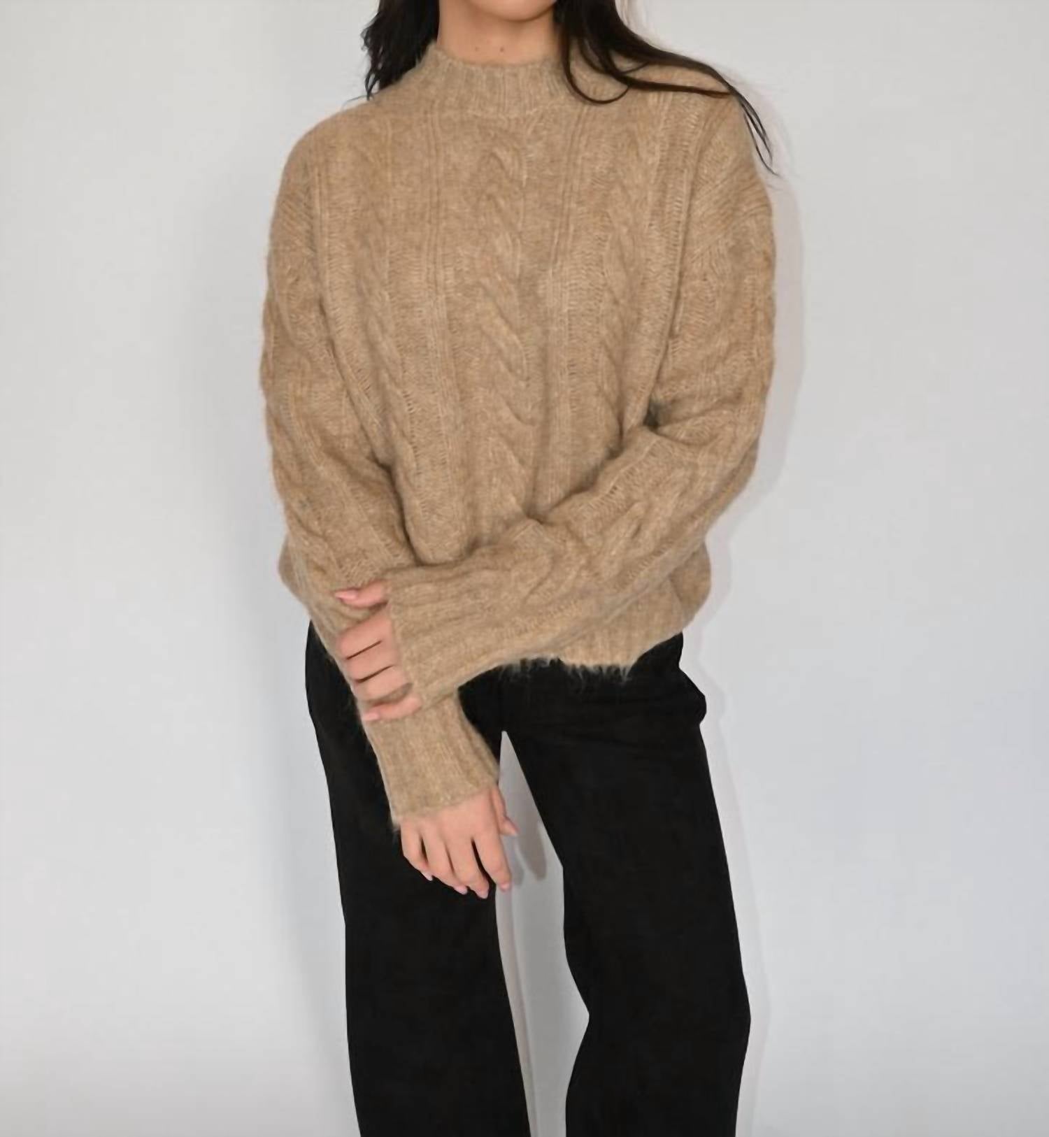 Astr - Violetta Textured Crochet Sweater
