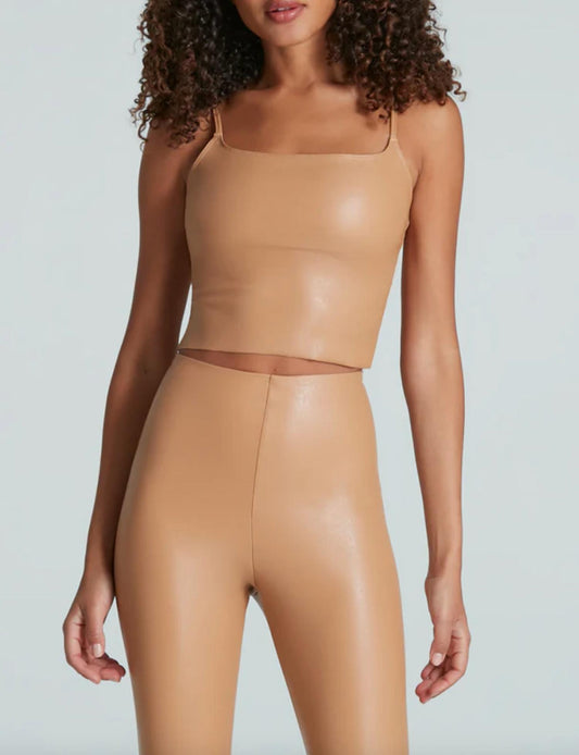 Commando - Faux Leather Cami Crop Top