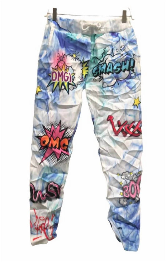 Venti6 - Women's Comic Crinkle Jogger Pants