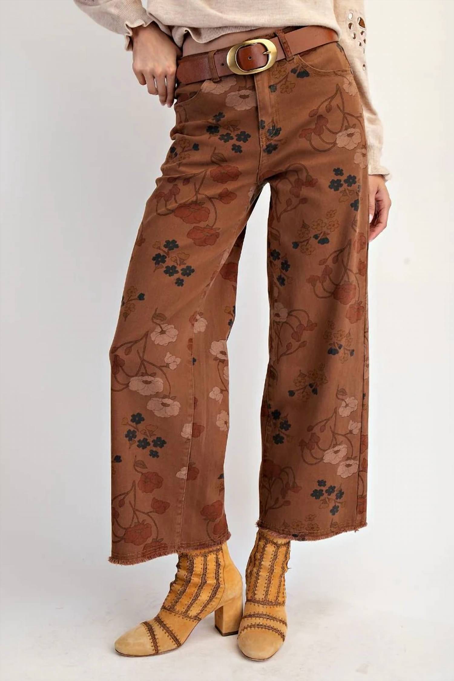 Easel - Flora Twill Pants