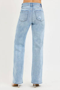 Risen - Tummy Control E-band High Rise Wide Leg Jeans