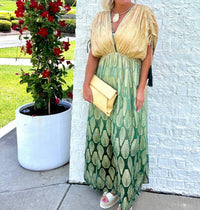 America & Beyond - Women's Lurex Maxi Dress