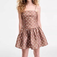 French Connection - Taffeta Polka Dot Mini Dress