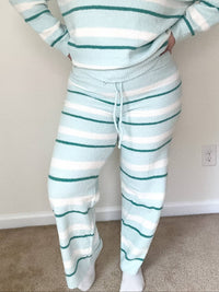 LE LIS Sunday Morning Wide-leg Sweater Pants in mint - women's pants