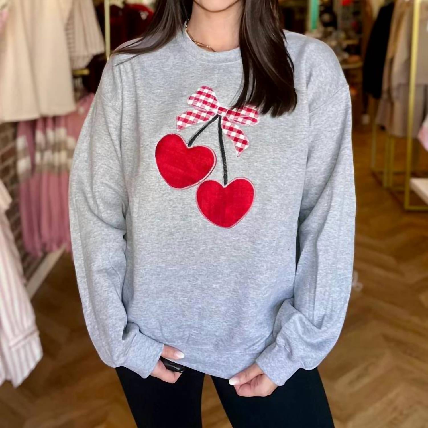 Southern Belle - Valentine Heart Cherries Sweatshirt