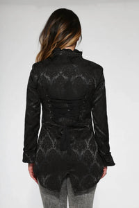 Orchid Bloom - Brocade Ruffle Detail Jacket