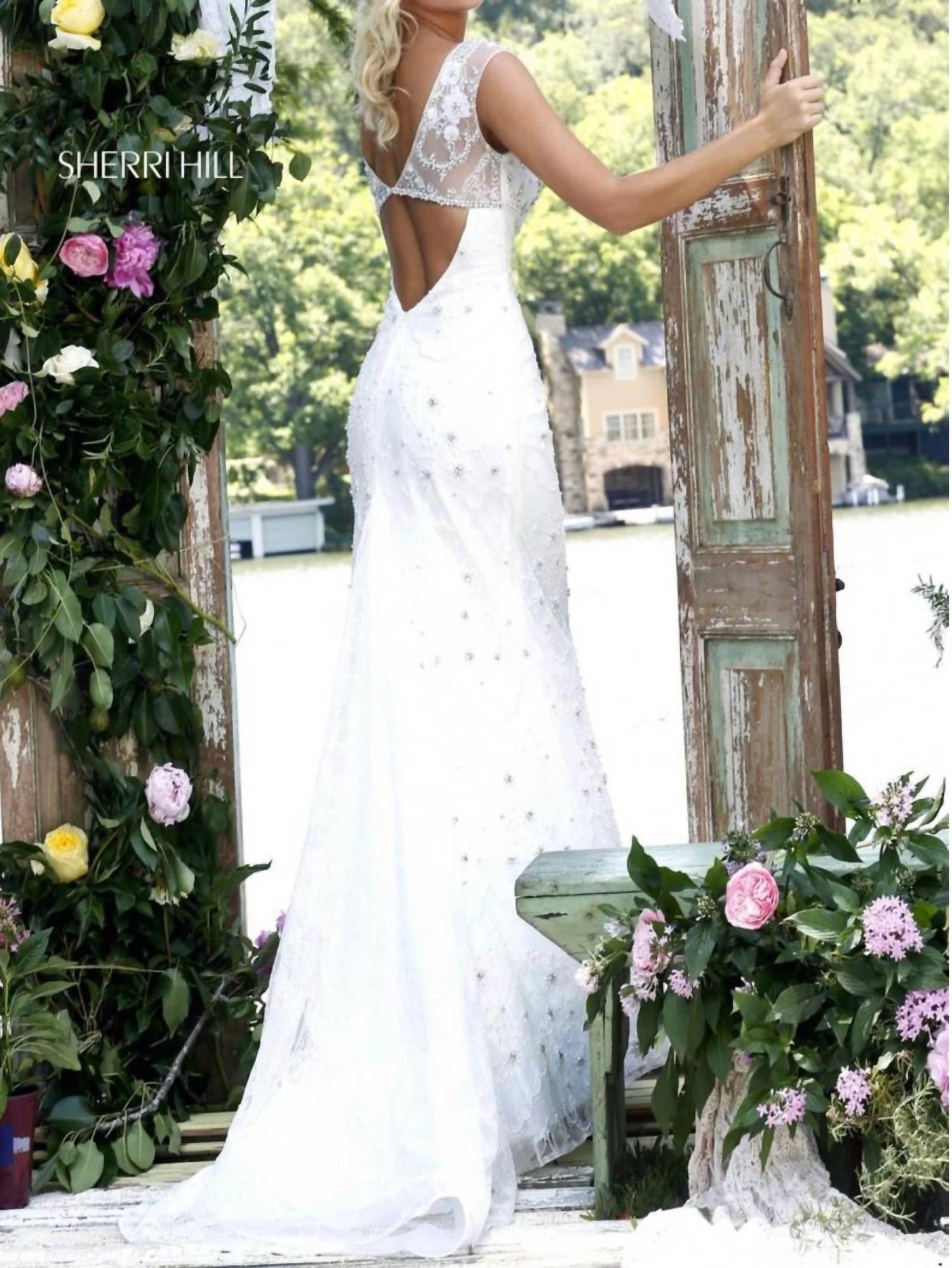 Sherri Hill - Lace Mermaid Bridal Gown